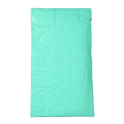 Aquamarine Matte Film Package Bags, Bubble Mailer, Padded Envelopes, Rectangle, Aquamarine, 22.2x12.4x0.2cm