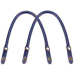 Морской Синий Рукоятки из искусственной кожи, с железной находкой для замены ремней сумки, Marine Blue, 47.5x1.5 см