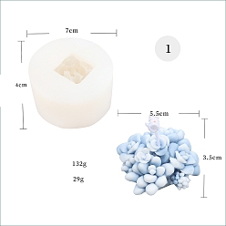 Белый Пищевые силиконовые формы для свечей своими руками, для изготовления свечей, подсолнечник, белые, 70x40 мм