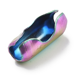 Rainbow Color Ионное покрытие (ip) 304 соединители с шариковой цепью из нержавеющей стали, Радуга цветов, 30x12 мм, подходит для шариковой цепи 10 мм