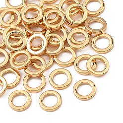 Echt 18 k vergoldet Shegrace Messingperlen, Großloch perlen, runden Ring, Bleifrei und Cadmiumfrei und Nickel frei, echt 18 k vergoldet, 6x1.2 mm, Bohrung: 4 mm