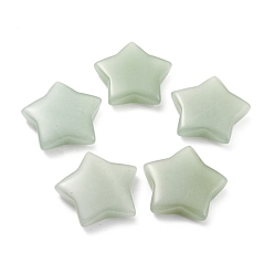 Зеленый Авантюрин Естественный зеленый бисер авантюрин, без отверстия , звезда, 31x30.5x8~8.5 мм