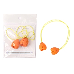 Оранжевый Протекторы для кончиков спиц Flower ABS, вязальные игольные колпачки, спицы пробка, оранжевые, 2.5x2 см