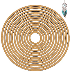 Светло-коричневый 12 шт. листы МДФ кольца, загар, 301x4.5 мм, внутренний диаметр: 285 мм