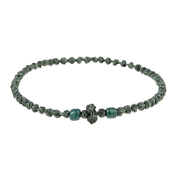 Темный Морско-зеленый Регулируемые браслеты из нейлоновой оплетки из бусин, темно-зеленый, 5-1/4~7-5/8 дюйм (13.5~19.5 см)