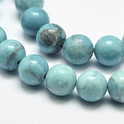 Mixed Color Natural Howlite Beads, Dyed, Round, Mixed Color, 8mm, Hole: 1mm, about 47pcs/strand, 15.5 inch