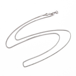 Платина Антикоррозийное родиевое покрытие 925 стерлинговое серебро пшеничные цепи ожерелье для женщин, платина, 19.69 дюйм (50 см)