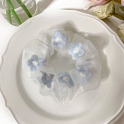 Цветок Модные тканевые резинки для волос с хвостиком, держатель для хвоста, аксессуары для волос для женщин и девочек, цветок, 115 мм