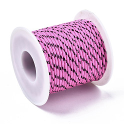 Бледно-Розовый Универсальный шнур из полиэстера, для изготовления веревочных браслетов или шнурков для ботинок, розовый жемчуг, 2 мм, около 21.87 ярдов (20 м) / рулон