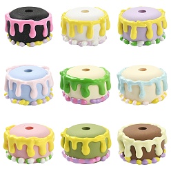 (52) Непрозрачная лаванда 9 шт 9 цвета непрозрачные акриловые бусины, бусины ручной работы, торт, разноцветные, 21.5~23x14 мм, отверстие : 4 мм, 1 шт / цвет