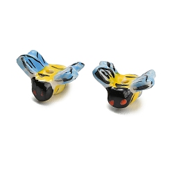 Bees Фарфоровые бусины ручной работы, насекомое, ручная роспись, Пчелы, 18.5x19x11.5 мм, отверстие : 2.5 мм