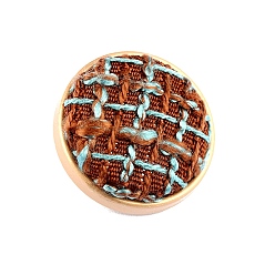 Темно-Красный Металлические пуговицы, плетеные из шерсти, плоско-круглые, темно-красный, 25 мм