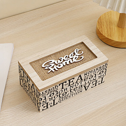 Rectangle Деревянные ящики для хранения, прямоугольные, 16x8.7x7 см