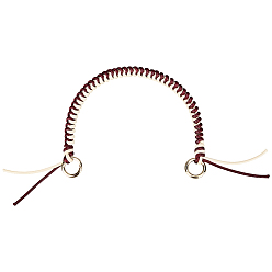 Dark Red Polyester Braided Cord Bag Handles, with Alloy Swivel Clasps, for Bag Handle Replacement Accessories, Light Gold, Dark Red, 350x13.5x10.5mm