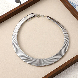 Платина Широкие ожерелья-чокеры из сплава для женщин, платина, 19.69 дюйм (50 см)