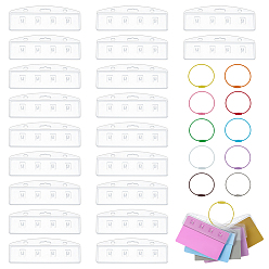 (52) Непрозрачная лаванда 10 шт. 10 цвета краска для выпечки нержавеющая сталь трос проволока брелки, с винтовыми зажимами, с 20шт. пластиковым держателем удостоверения личности, разноцветные, 155x1.5 мм, 1 шт / цвет