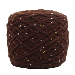 Кокосово-Коричневый Полиэфирная пряжа, твидовая пряжа, для вязания крючком принадлежности, кокосового коричневый, 6 мм, около 240.59 ярдов (220 м) / моток