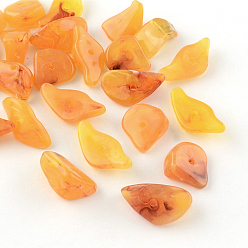 (932FM) Темно-синий аква-матовый с подкладкой Чип имитация драгоценных камней акриловые бусины, темно-золотистые, 19~28x14~19x6~13 мм, Отверстие : 2 мм , около 310 шт / 500 г