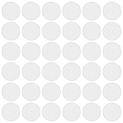 Прозрачный 200шт. пластиковые дисковые подушечки для стабилизации сережек, спинки сережек-подушек для сережек против боли для шпилек для серег, прозрачные, 11x0.5 мм, отверстие : 0.5 мм