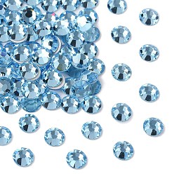 60000 Aquamarine Preciosa® maxima crystal без горячей фиксации плоские камни, чешский хрусталь, срыв твердой мозговой оболочки, круглый(438 11 615 шатон-роза), 60000 аквамарин, ss 6 (1.9~2.1 мм)