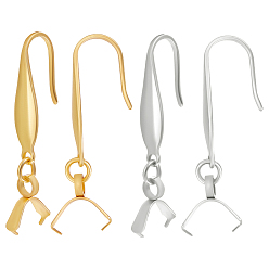 (52) Непрозрачная лаванда 44 шт. 2 цвета 316 крючки для серег из нержавеющей стали, проволока для ушей с 304 дужками для колки льда из нержавеющей стали, золотые и нержавеющая сталь цвет, 31 мм, контактный: 0.8 мм и 0.5 мм, 22 шт / цвет