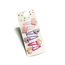 Кролик 3 пары 3 стили милые детские заколки для волос, пластиковые заколки-кнопки для девочек, кролик, 40x18~23 мм, 1 пара / стиль