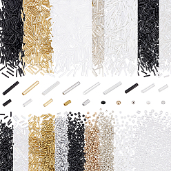 (52) Непрозрачная лаванда 19 наборы стили бисер и стеклярус, маленькие бусины для изготовления ювелирных изделий, разноцветные, 2~12 мм