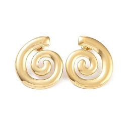 Золотой 304 из нержавеющей стали серьги, вихревые, золотые, 30.5x27 мм