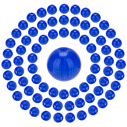 Azul 100 piezas de cuentas de ojo de gato, rondo, azul, 6 mm, agujero: 1 mm