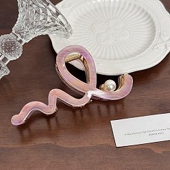 Фламинго Заколки для волос в форме когтей из ацетата целлюлозы, аксессуары для волос для женщин и девочек, формы волны, фламинго, 120 мм