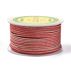 (123L) Белый крем непрозрачный блеск 11м плетеный шнур из полихлопка, для настенного крепления, ремесла, Подарочная упаковка, огнеупорный кирпич, 2.5 мм, около 12.03 ярдов (11 м) / рулон