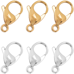 (52) Непрозрачная лаванда 12шт 2 цвета 316 застежки-карабины из нержавеющей стали, разноцветные, 23x14x6 мм, отверстие : 3 мм, 6 шт / цвет