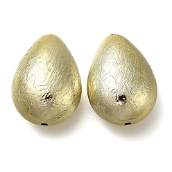 Champagne Gold УФ-покрытие ccb пластиковые бусины, текстура, слеза, шампанское золото, 26x18x12.5 мм, отверстие : 2 мм
