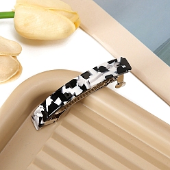 Белый Ацетатные заколки для волос из целлюлозы с пружинным зажимом, аксессуары для волос для женщин и девочек, белые, 10x80 мм