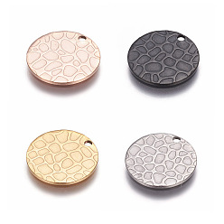 (52) Непрозрачная лаванда Шкентели нержавеющей стали, плоско-круглые, ионное покрытие (ip), разноцветные, 15x1 мм, отверстие : 1.5 мм