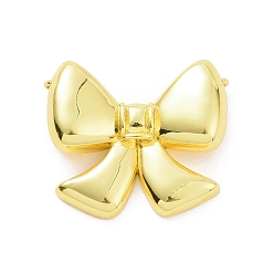 Настоящее золото 18K Экологически чистые подвески из латуни с покрытием для стойки, без кадмия и без свинца, долговечный, бантом ссылки, реальный 18 k позолоченный, 21.5x24.5x5 мм, отверстие : 1.2 мм
