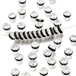 Реактивный Самолет Латунь марки А горный хрусталь Spacer бисер, прямой фланец, рондель, серебряные, струя, 6 мм, отверстие : 1 мм