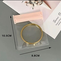 Pink Прямоугольные подарочные пакеты из eva с замком-молнией, самозапечатывающиеся повторно закрывающиеся мешочки для хранения часов с ручкой-брелком, розовые, 10.5x8.8 см