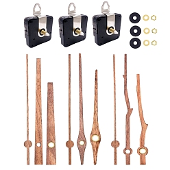 Перу Пластиковый часовой механизм с длинным валом, с алюминиевой стрелкой, Перу, 56x56x16 мм, указатель: 68~116мм, 9 шт / комплект