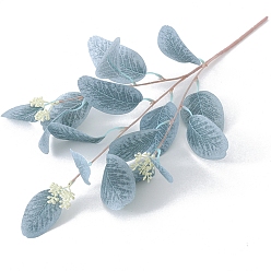 Светлый Стально-синий Шелковая ткань и пластиковый искусственный лист эвкалипта, для свадьбы в помещении на открытом воздухе дома в саду на крыльце на окне украшение для растений, светло-стальной синий, 540 мм