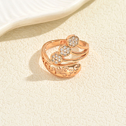 Круглые Кольца для женщин с микропаве из латуни и кубическими цирконами, золотые, круглые, 20 мм, внутренний диаметр: 16мм~18мм