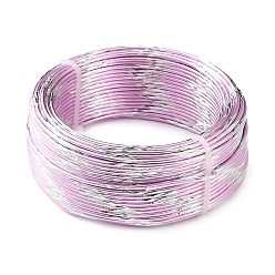 Pink Cable de aluminio de dos tonos, alambre artesanal de metal flexible, rondo, rosa, 2 mm, aproximadamente 98.43 pies (30 m) / rollo