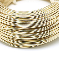 Champagne Gold Round Aluminum Wire, Bendable Metal Craft Wire, Flexible Craft Wire, for Beading Jewelry Doll Craft Making, Champagne Gold, 18 Gauge, 1.0mm, 200m/500g(656.1 Feet/500g)
