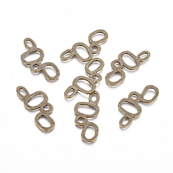 Античная Бронза Соединители в тибетском стиле пузыря, без кадмия, без никеля и без свинца, античная бронза, 35x15x1 мм