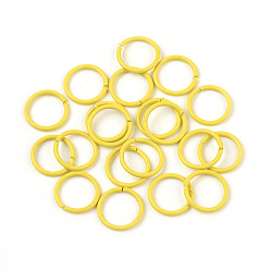 Yellow Iron Jump Rings, Open Jump Rings, Yellow, 18 Gauge, 10x1mm, Inner Diameter: 8mm