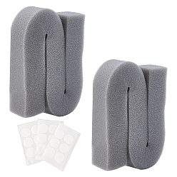 Серый 2шт. прямоугольные поролоновые полоски, с 40шт. двусторонних акриловых наклеек, серые, 2000x25x25 мм