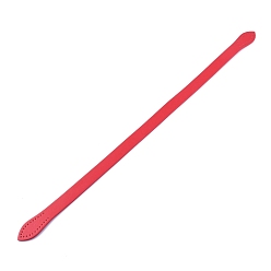 Red PU Leather Bag Handles, for Purse Making Supplies, Red, 60x2.15~2.85x0.25cm, Hole: 1.8mm