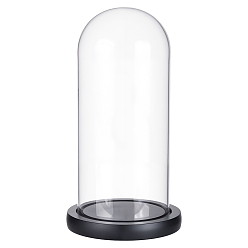 Прозрачный Стеклянный купол арки, декоративная витрина, колокол баночка террариум с деревянной основой, для подарка своими руками сохраненного цветка, прозрачные, 112x210 мм