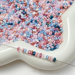 (52) Непрозрачная лаванда Прозрачное стекло Бисер, арахис, разноцветные, 4x2.5x2 мм, отверстие : 0.7 мм