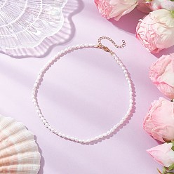 Золотой Ожерелья из натурального жемчуга Кеши с двух сторон, полированные бусины для женщин, кремово-белые, золотые, 14.96 дюйм (38 см)